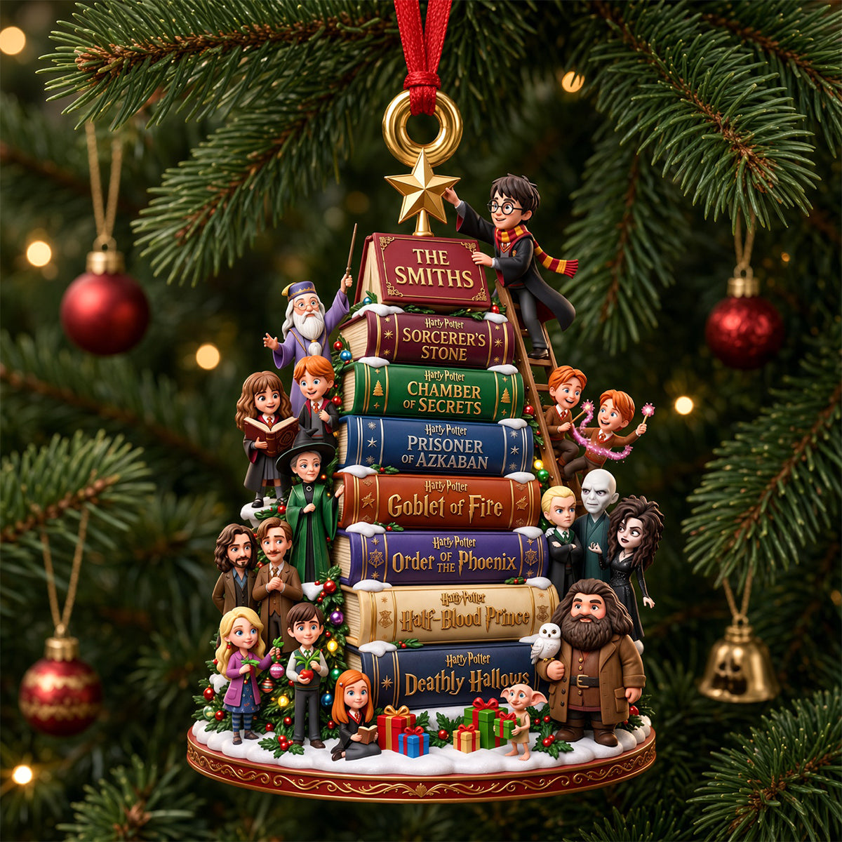 Whimsical Books Christmas Acrylic Ornament - Personalized Christmas Gifts For Reading Lovers 09padh211026-Homacus