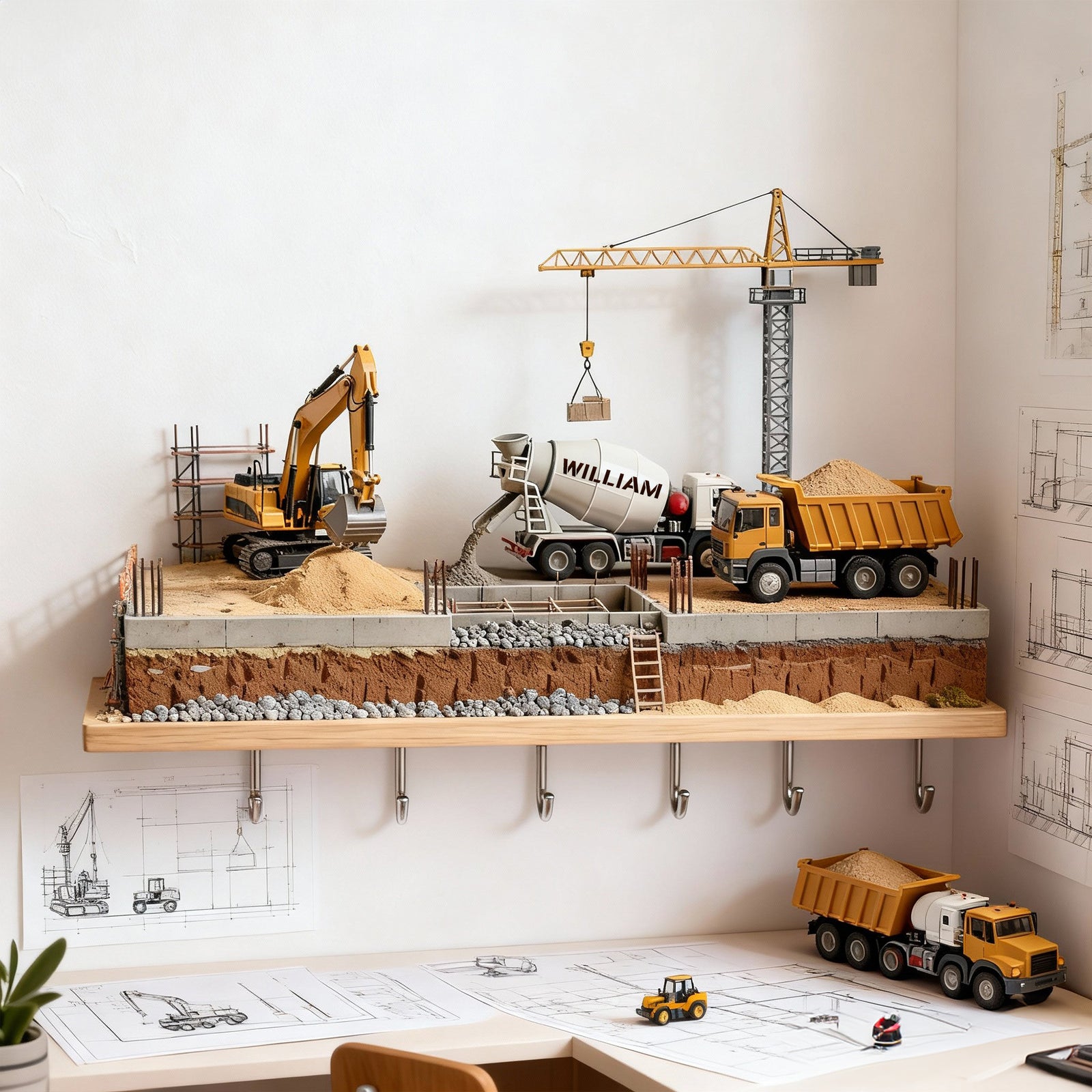 Construction Acrylic Key Hanger - Personalized Gifts For Construction Workers 05hylu150126-Homacus