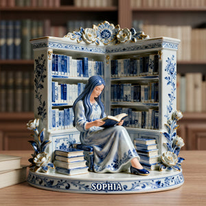 Reading Girl Acrylic Plaque – Personalized Gifts For Book Lovers 01naqn191225-Homacus