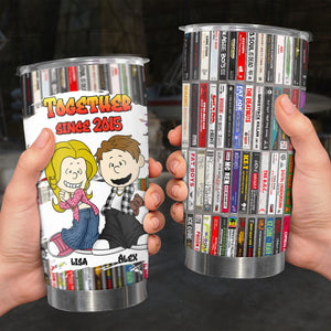 Personalized Gifts For Couple Hiphop Lover Tapes Cassette Tumbler 05XQMH220125HG-Homacus