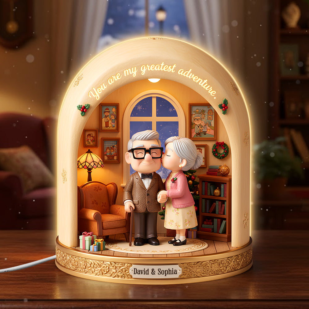 Old Couple Acrylic Light Box Personalized Christmas Gifts 04pgtn011125 You're My Greatest Adventure-Homacus