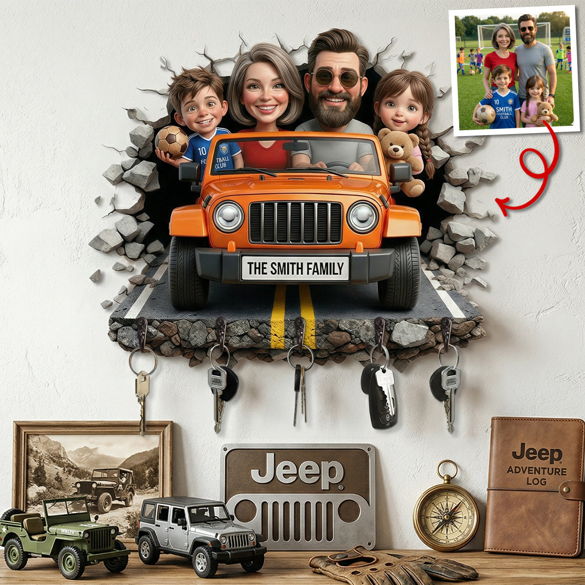Driving Roadway Acrylic Key Hanger - Custom Photo Gifts For Family Key Hanger 03TYTN300326-Homacus