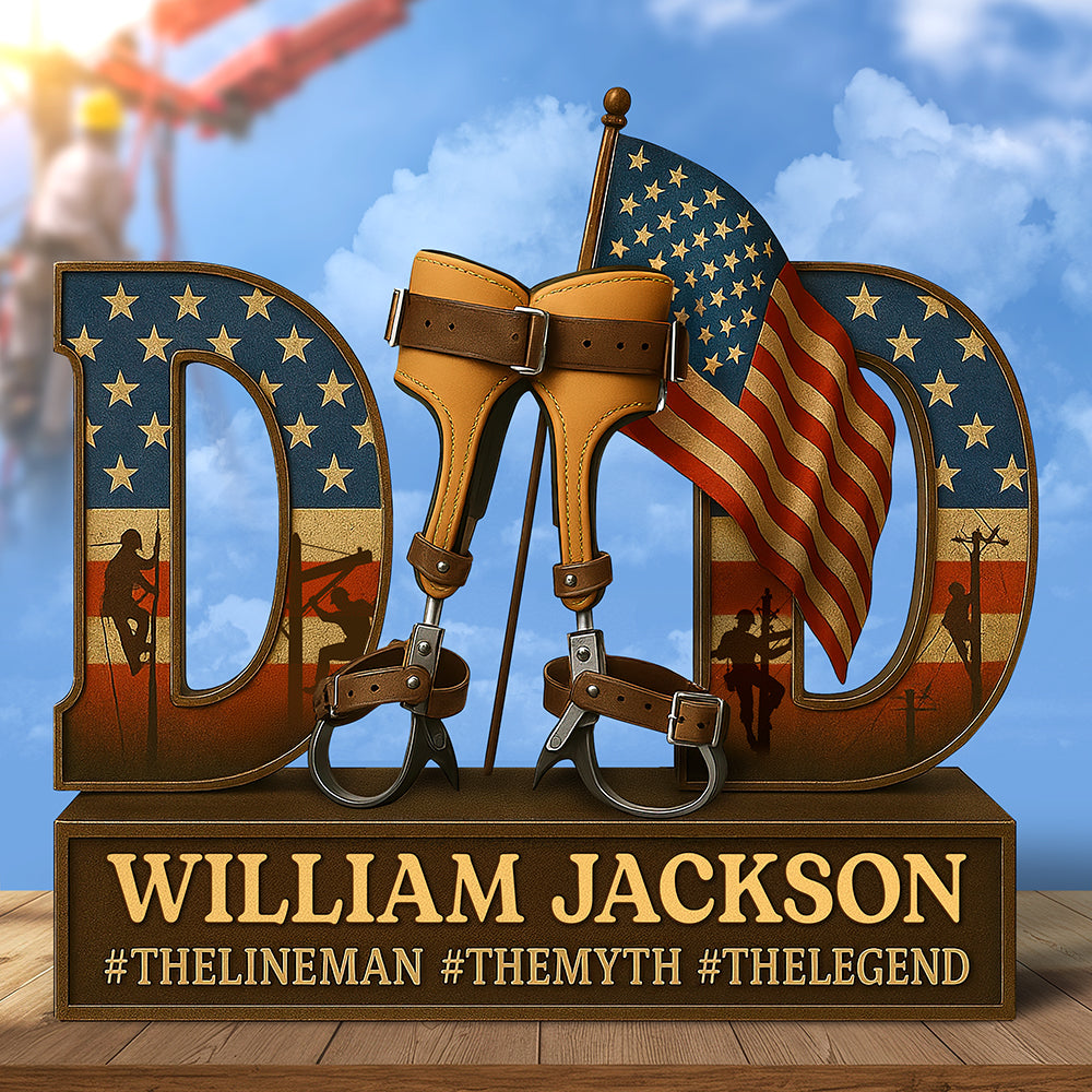 Hero Lineman Dad Acrylic Plaque - Personalized Gifts For Dad 03qhqn090525-Homacus