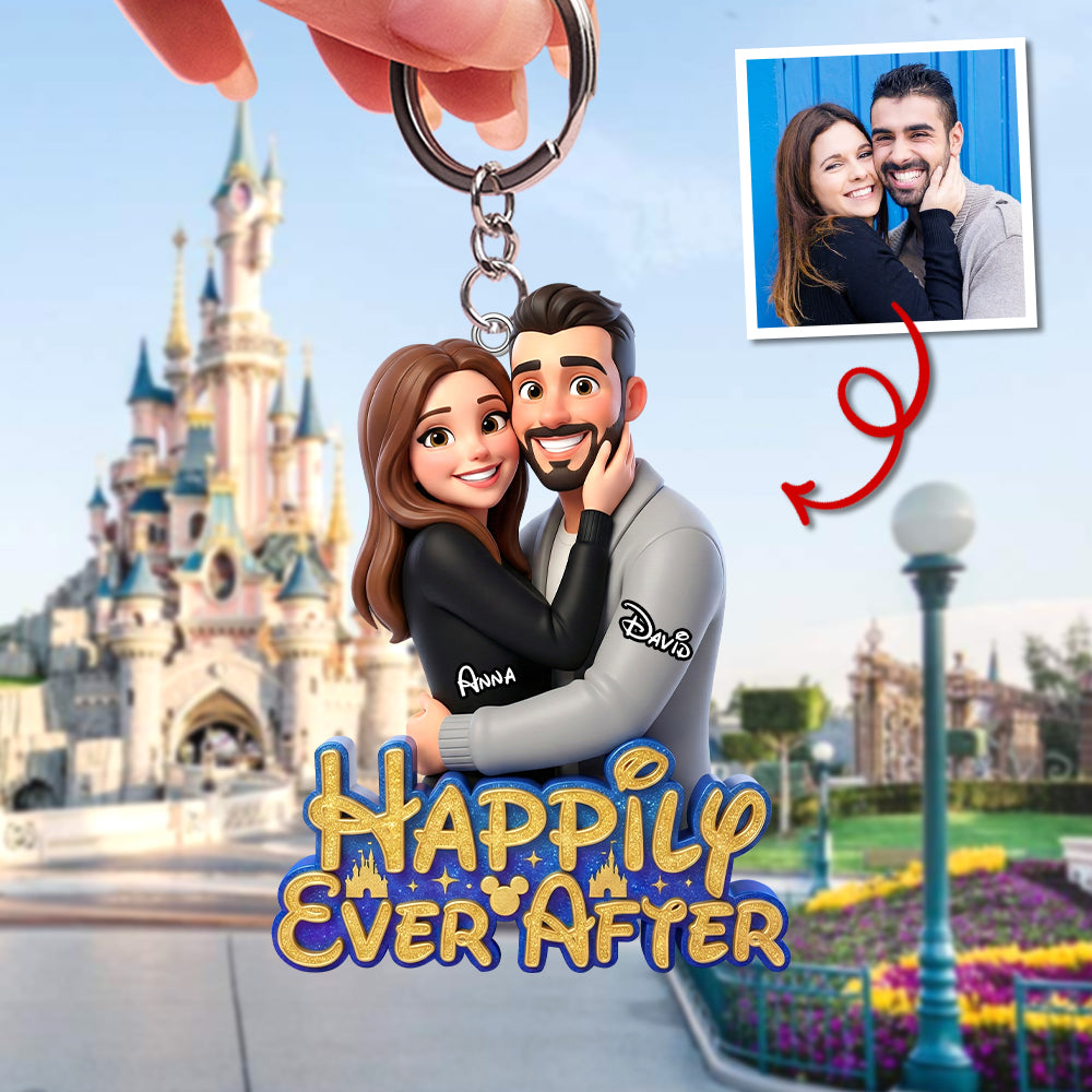 Couple Keychain - Custom Photo Gift For Couple Keychain 03HUTN230126-Homacus