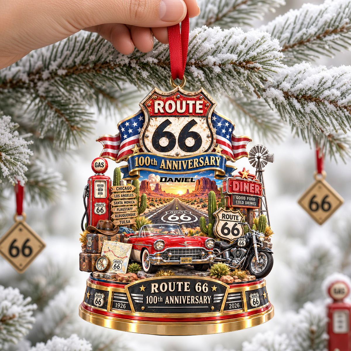 100th Anniversary Christmas Ornament - Personalized Gifts For Speed Lovers 05ohlu170926