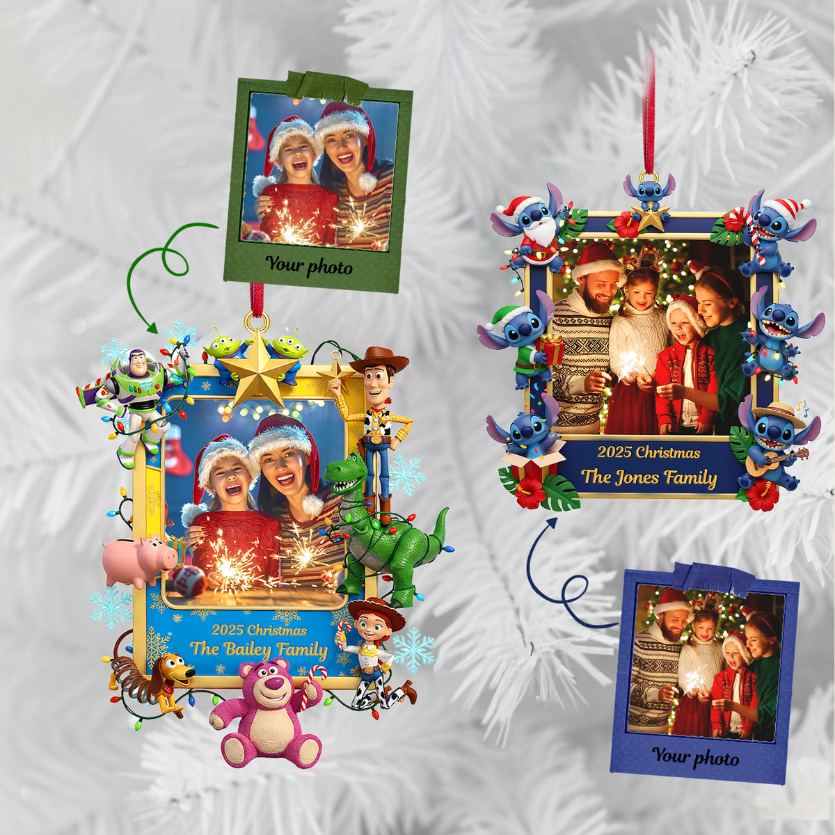 Personalized Gifts For Family - Custom Photo Christmas Acrylic Ornament 03hymg061125-Homacus