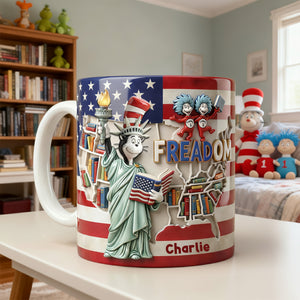 Patriotic Reading Coffee Mug - Personalized Gift For Reading Lovers 01PALU090226-Homacus