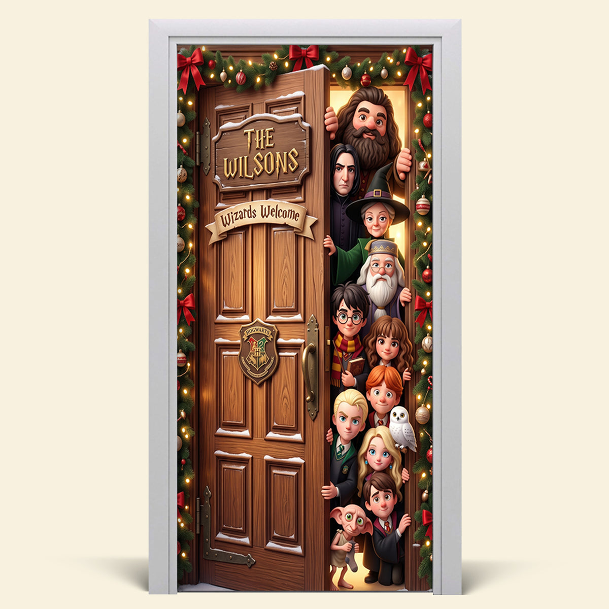 Welcome To Fantastical World Christmas Door Cover - Personalized Christmas Gifts 06naqn290926-Homacus