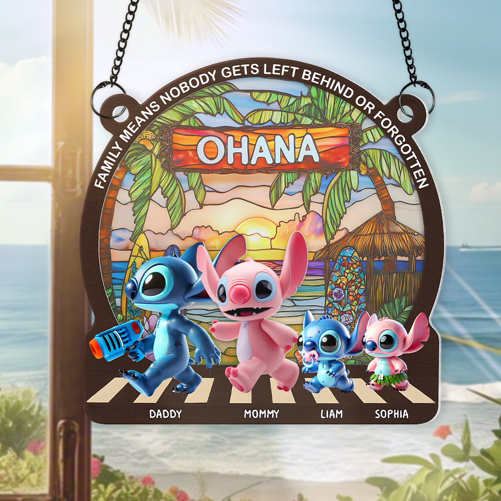 Family Window Hanging Suncatcher Ornament Personalized Gifts For Family 02tgpu230525-Homacus