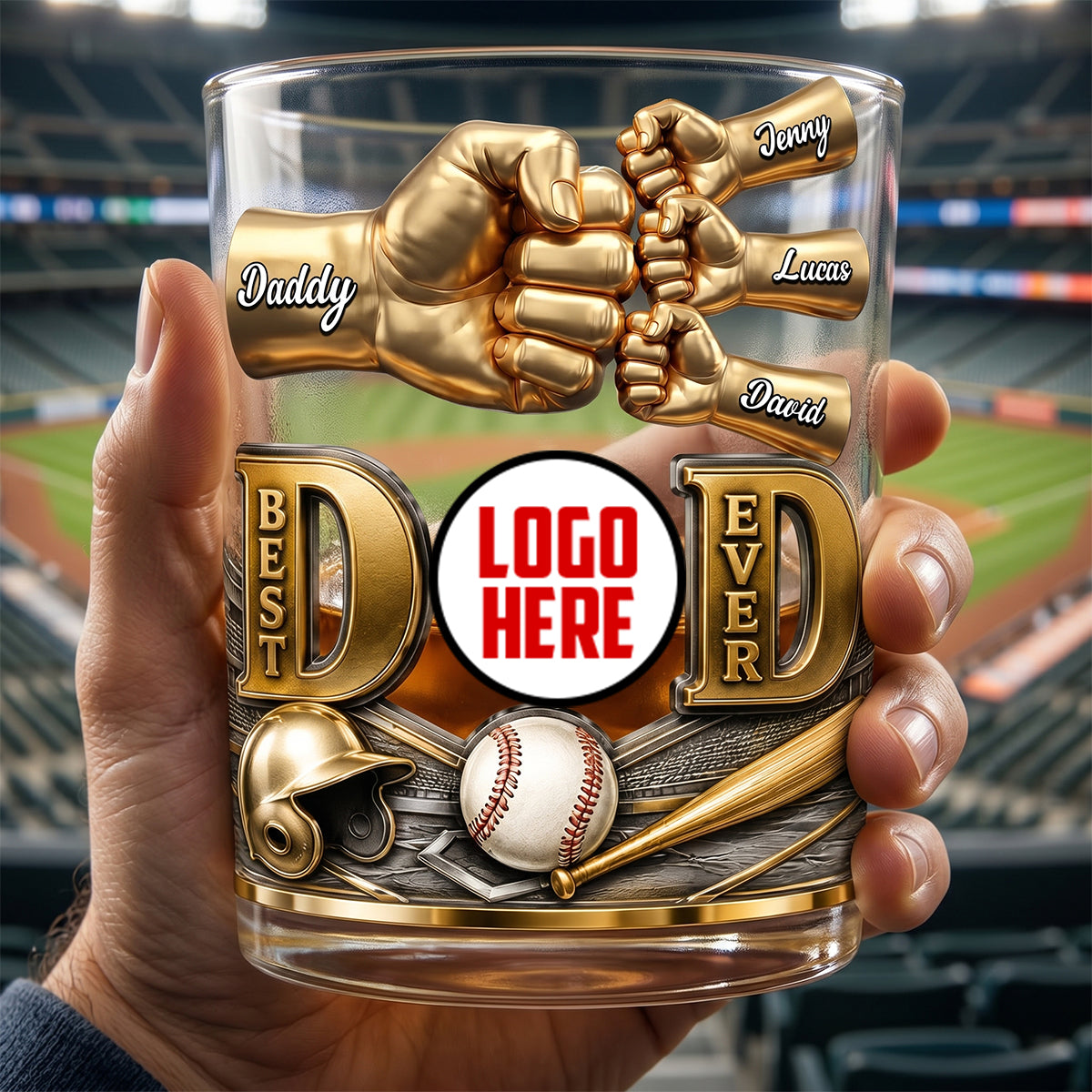Our Dad Personalized Glass 163natn080626-Homacus