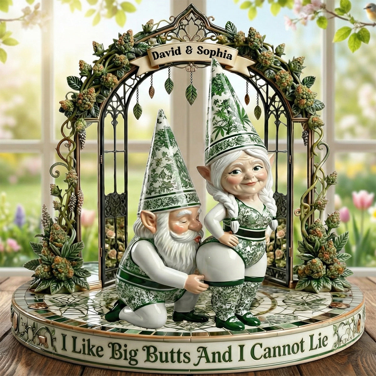 Funny Gnome Couple Acrylic Plaque - Personalized Gifts For Couple Plaque 04TGQN240126-Homacus