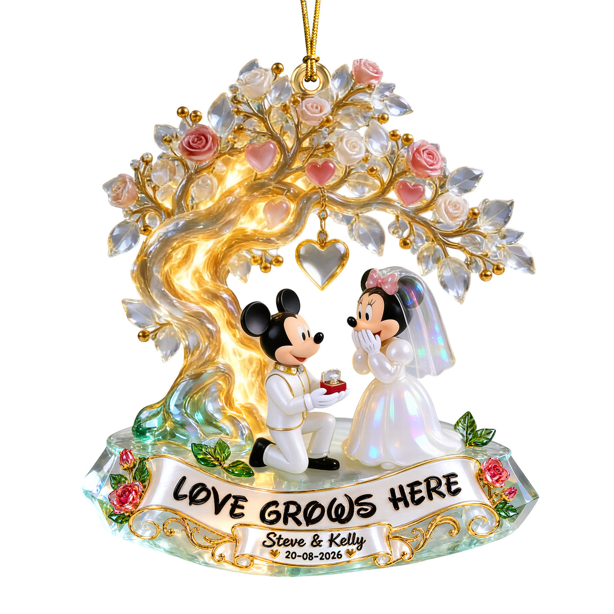 Under The Tree Of Love Ornament - Personalized Christmas Gifts For Couple 07qhqn210926-Homacus