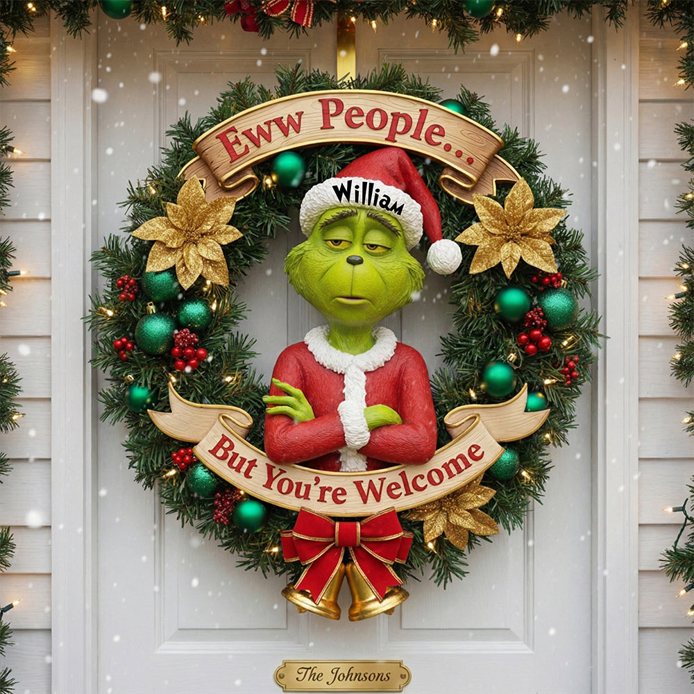 Eww People...Christmas Wood Sign Personalized Funny Gifts 01HYLU211125-Homacus