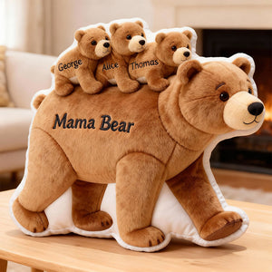 Mama Bear Custom Shape Pillow - Personalized Gifts For Mom 03hudt310126-Homacus