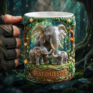 Elephant Dad Magic Coffee Mug - Personalized Gifts For Father's Day Magic Mug 02TYTA230526-Homacus