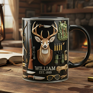 Hunting Black Coffee Mug - Personalized Gifts For Hunting Lovers 01kita171225-Homacus