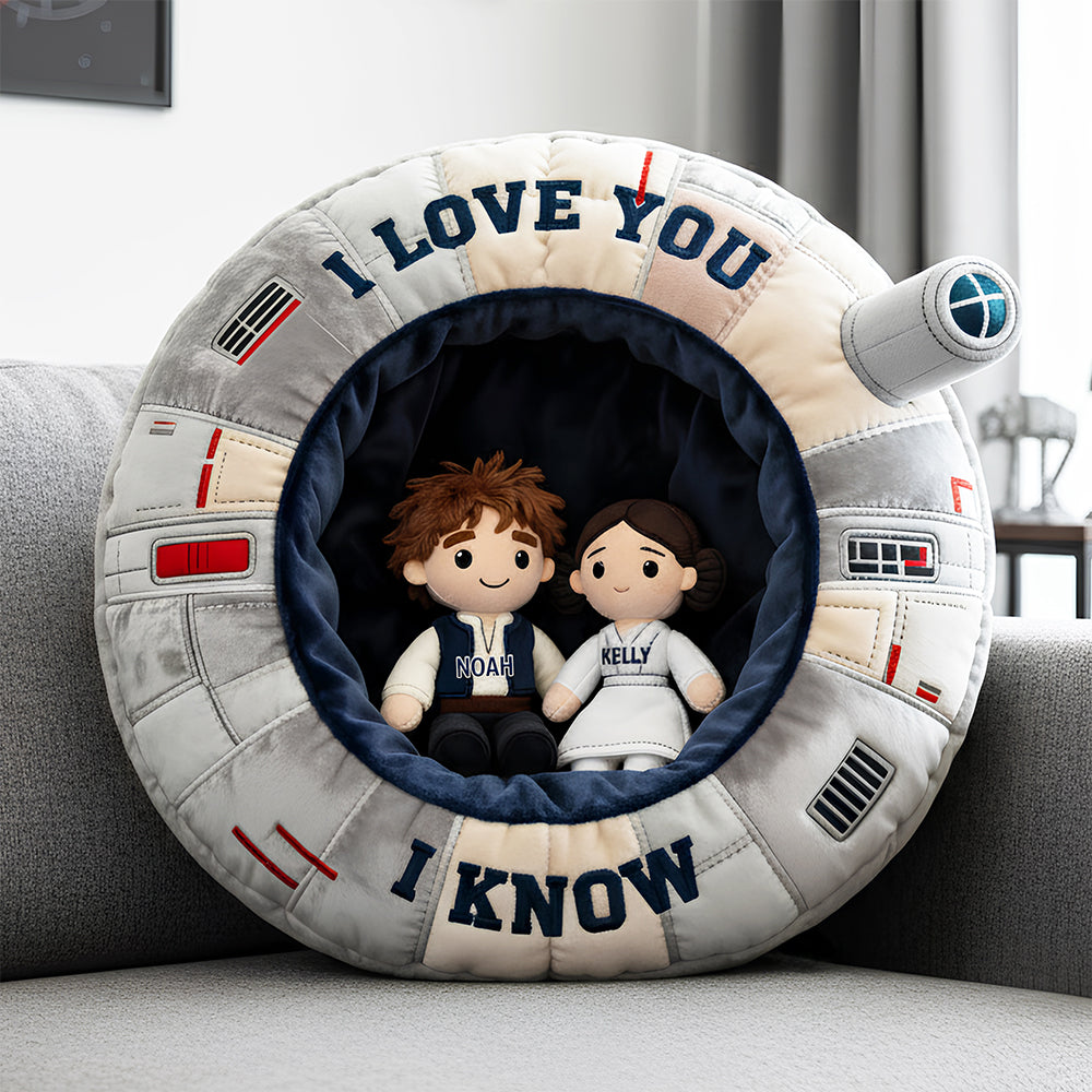 I Love You Custom Shape Pillow, Personalized Couple Gifts 02QHDT131125-Homacus