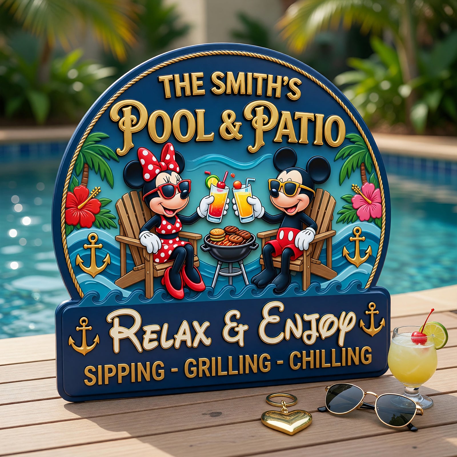 Chilling Together Metal Sign - Personalized Gifts For Couple 03TYQN180626-Homacus