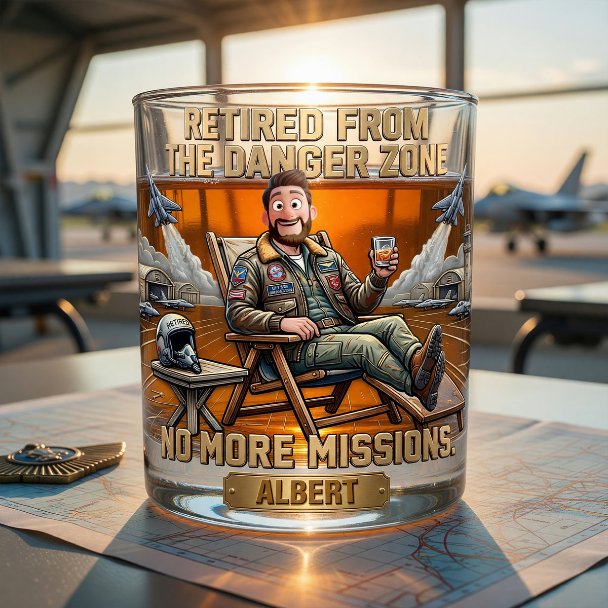 Veteran No More Mission Round Glass - Personalized Gifts For Retired Military Glass 04TYQN110626-Homacus
