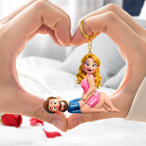 Naughty Couple Keychain - Personalized Gifts For Couples 02naqn150126-Homacus