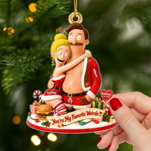 You Are My Favorite Weirdo Acrylic Ornament - Personalized Christmas Gifts For Couple 01naqn030826