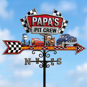 Papa’s Racing Metal Weather Vane - Personalized Gifts For Dad 05padt150526-Homacus