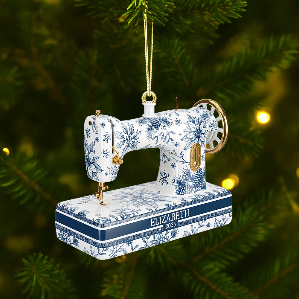 Sewing Toile de Jouy Acrylic Ornament 04pgtn270825-Homacus