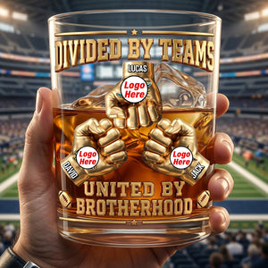 Brotherhood Sport Lover 11oz Round Glass - Personalized Gifts For Brothers Glass 03NATN080626-Homacus