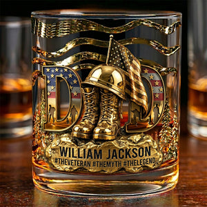 Proud Veteran Dad Drinking Glass - Personalized Gifts For Dads 03tgtn070526-Homacus