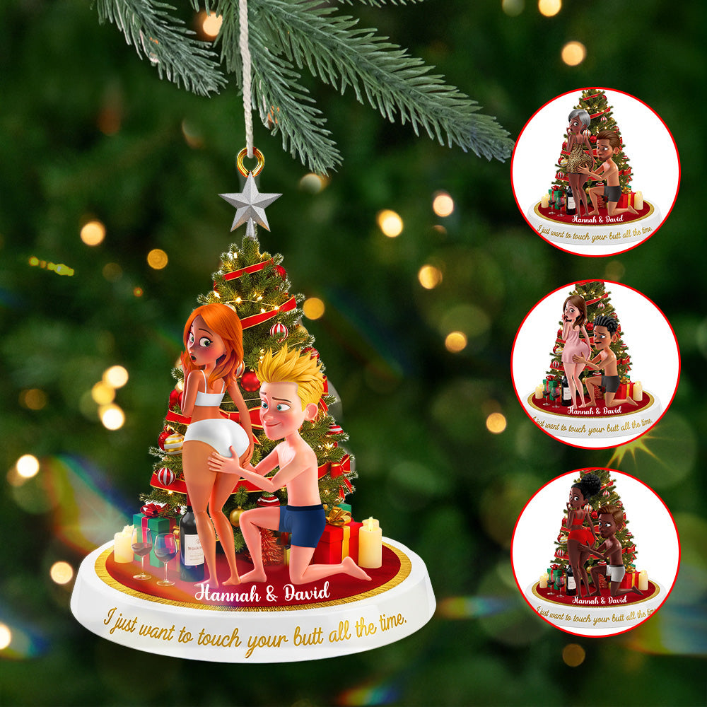 Funny Couple Christmas Ornament Personalized Gifts For Couple 04NAMG210825HG-Homacus