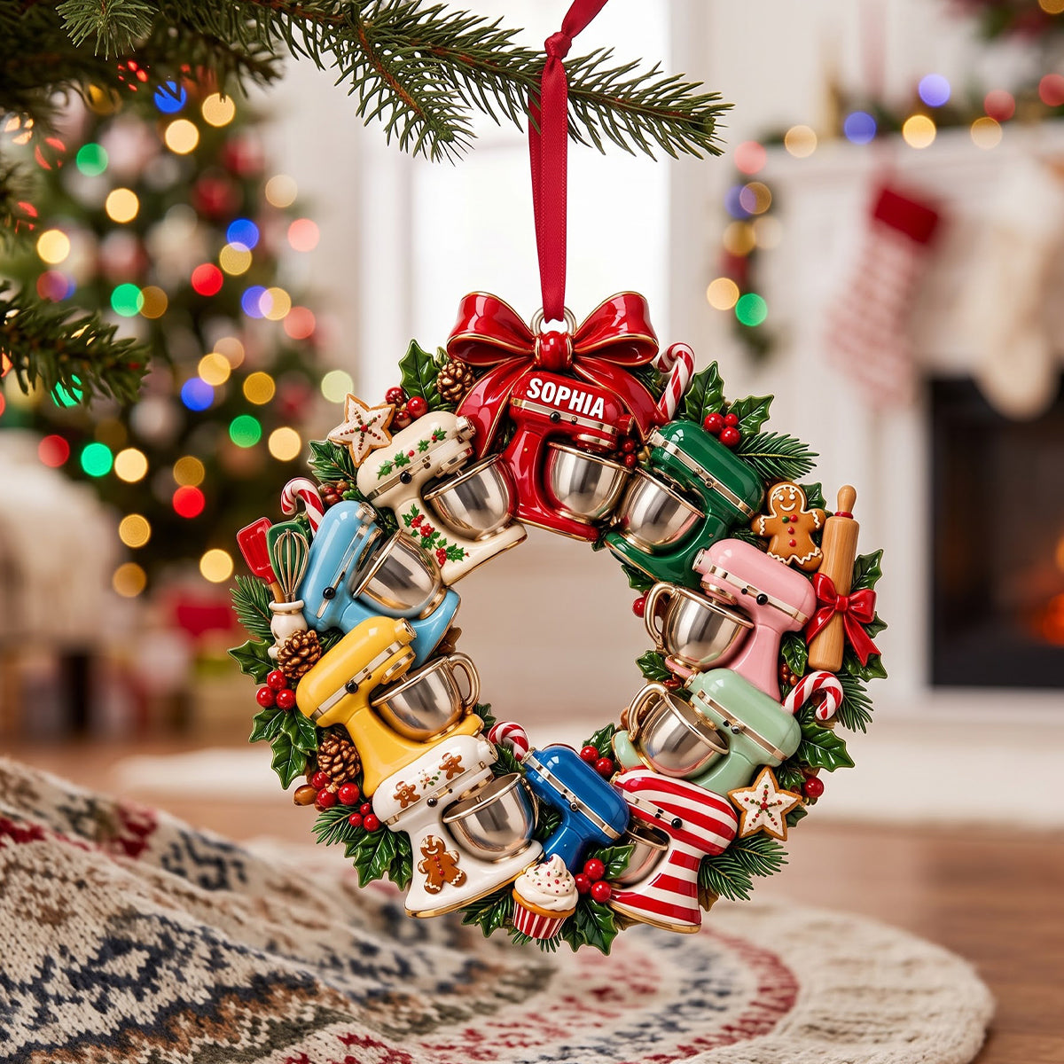 Baking Mixer Circle Train Acrylic Ornament, Personalized Gifts For Baking Lovers 07qhtn300926