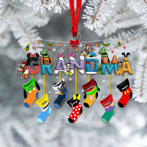 Personalized Gifts For Grandma Socks Christmas Acrylic Ornament 04XQLU071124-Homacus