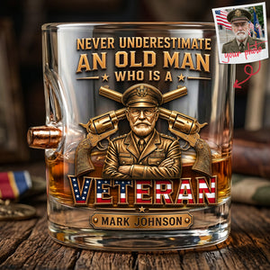 Veteran Pride Bullet Glass - Custom Photo Gifts 01TYTA150626-Homacus