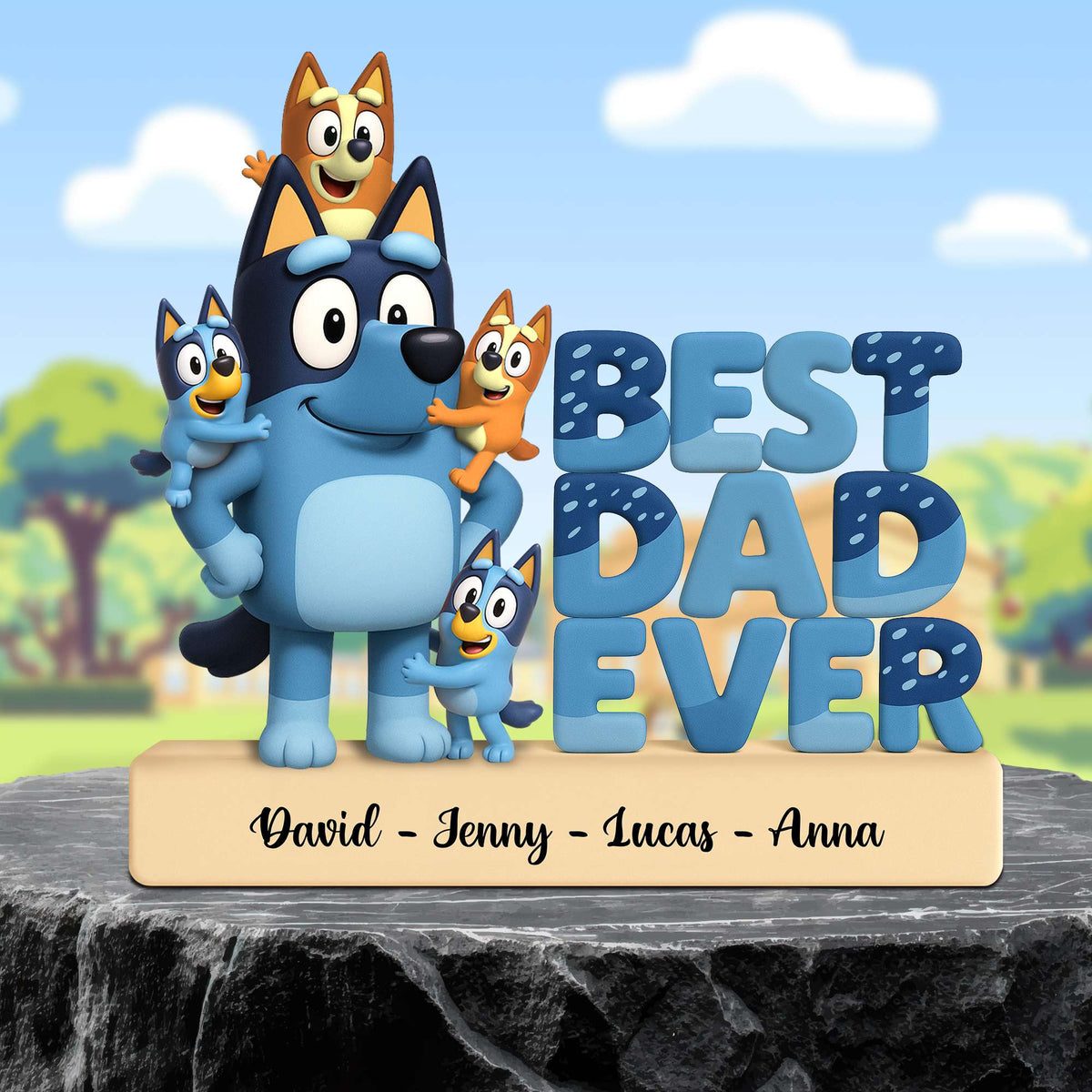 Best Dad Ever Acrylic Plaque - Personalized Gifts For Father 01OHTN090525-Homacus