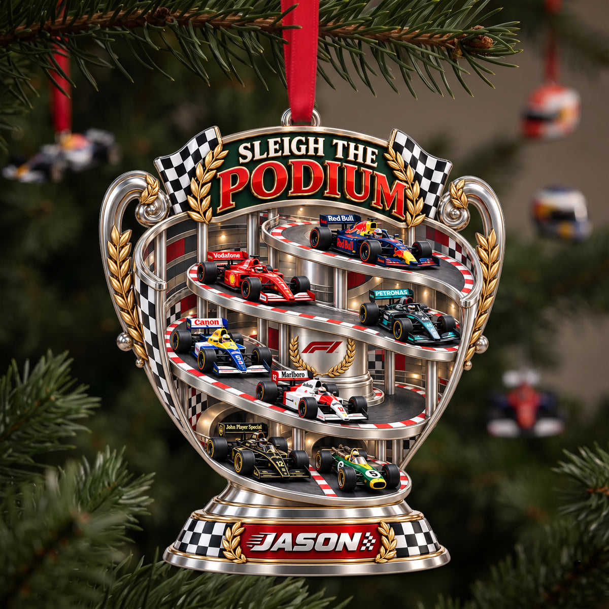 Sleigh The Podium Ornament - Personalized Christmas Gifts 01halu300926