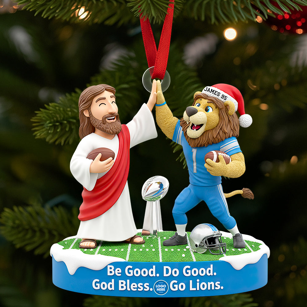 Faith & Football Christmas Ornament Personalized Gifts For Football Lovers 03HUDT230925-Homacus