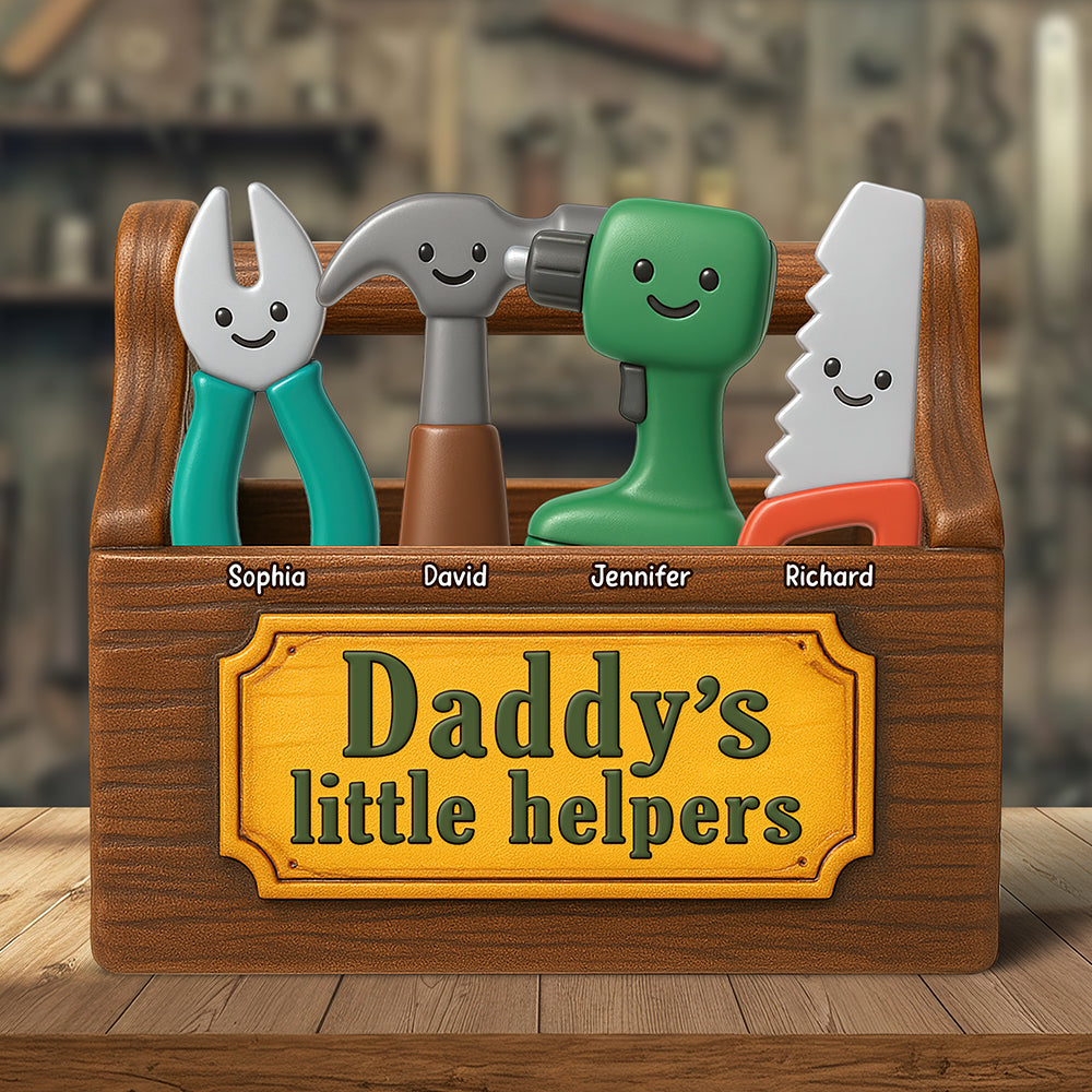 Daddy's Little Helpers Acrylic Plaque - Personalized Gifts For Father 01NAQN020525-Homacus