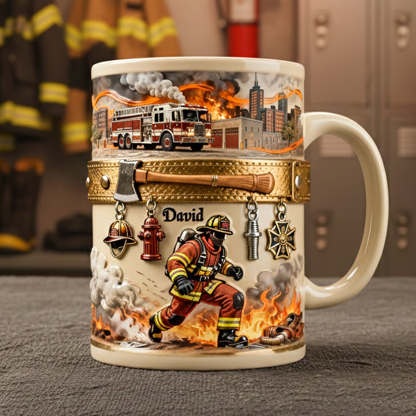 Brave Firefighter Coffee Mug – Personalized Gifts For Firefighter 03pamg201225-Homacus
