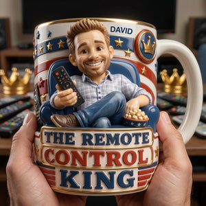 Custom Photo Remote King Dad Coffee Mug - Personalized Gifts For Dad 04palu220526-Homacus