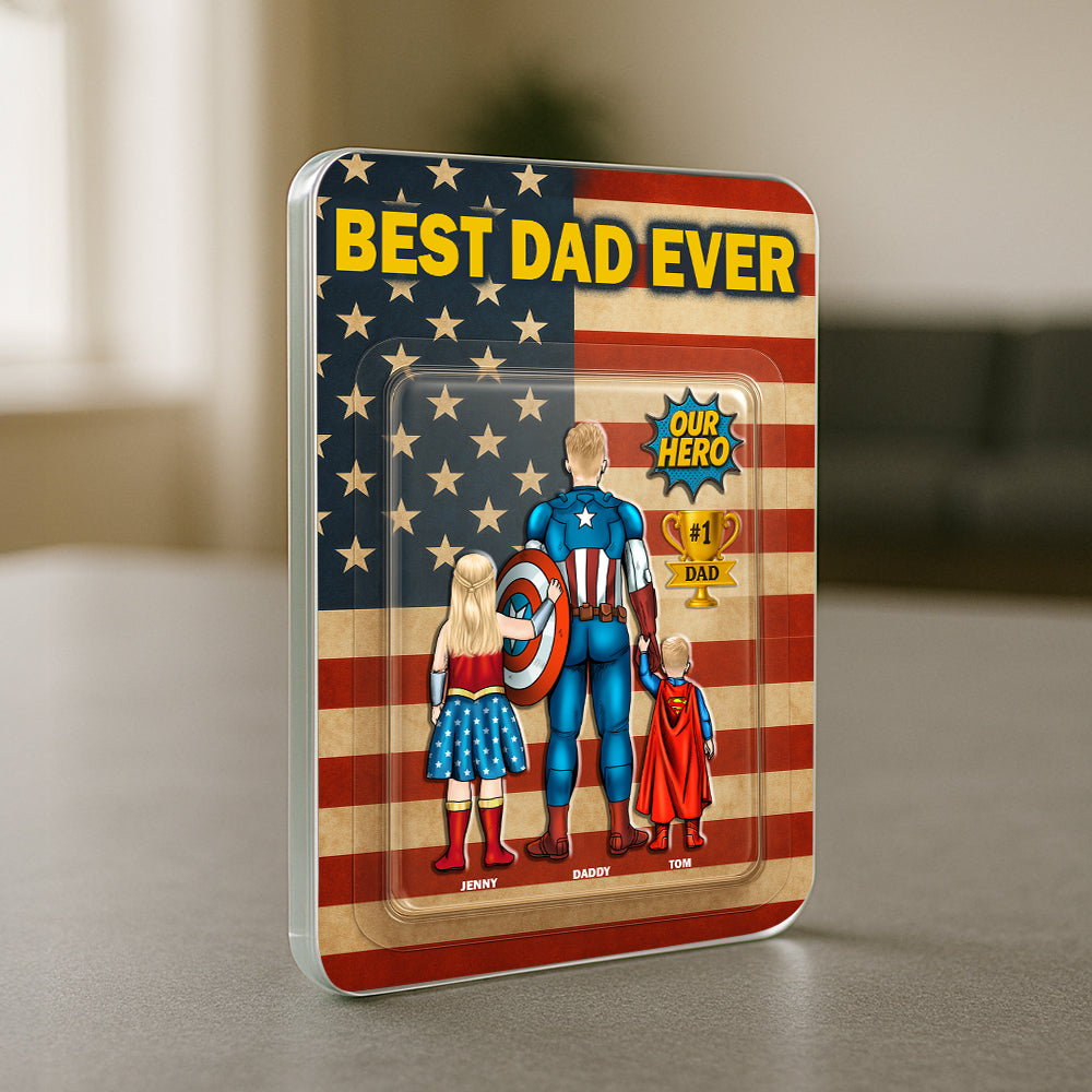 Best Dad Ever Acrylic Plaque - Personalized Gifts For Dad 01natn250425pa-Homacus