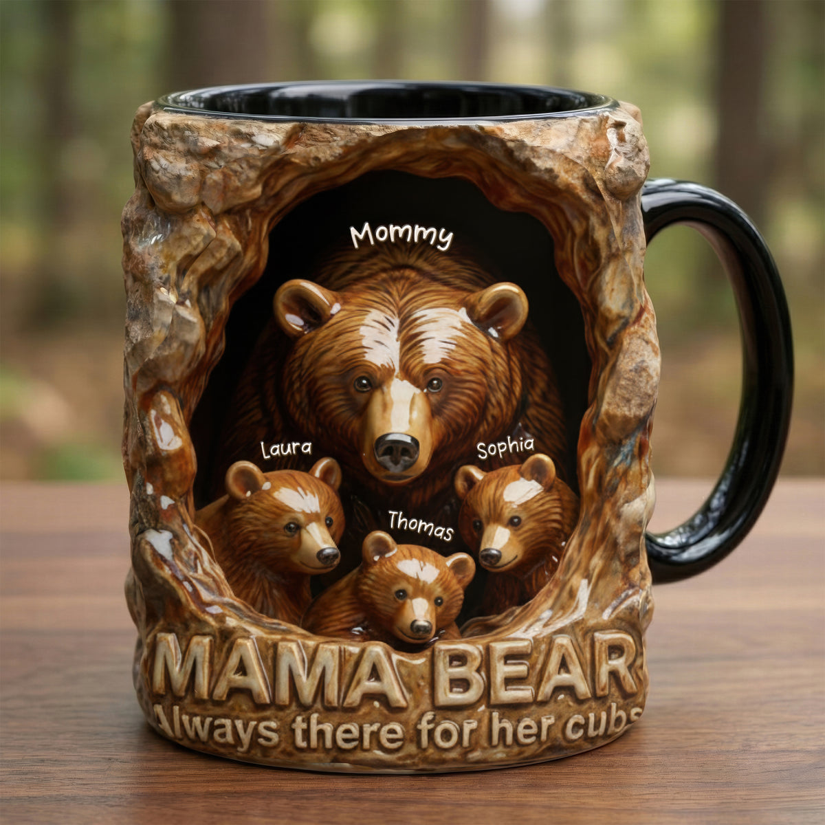 Mama Bear Cozy Nest Coffee Mug, Personalized Gifts For Mom 02qhqn280126-Homacus