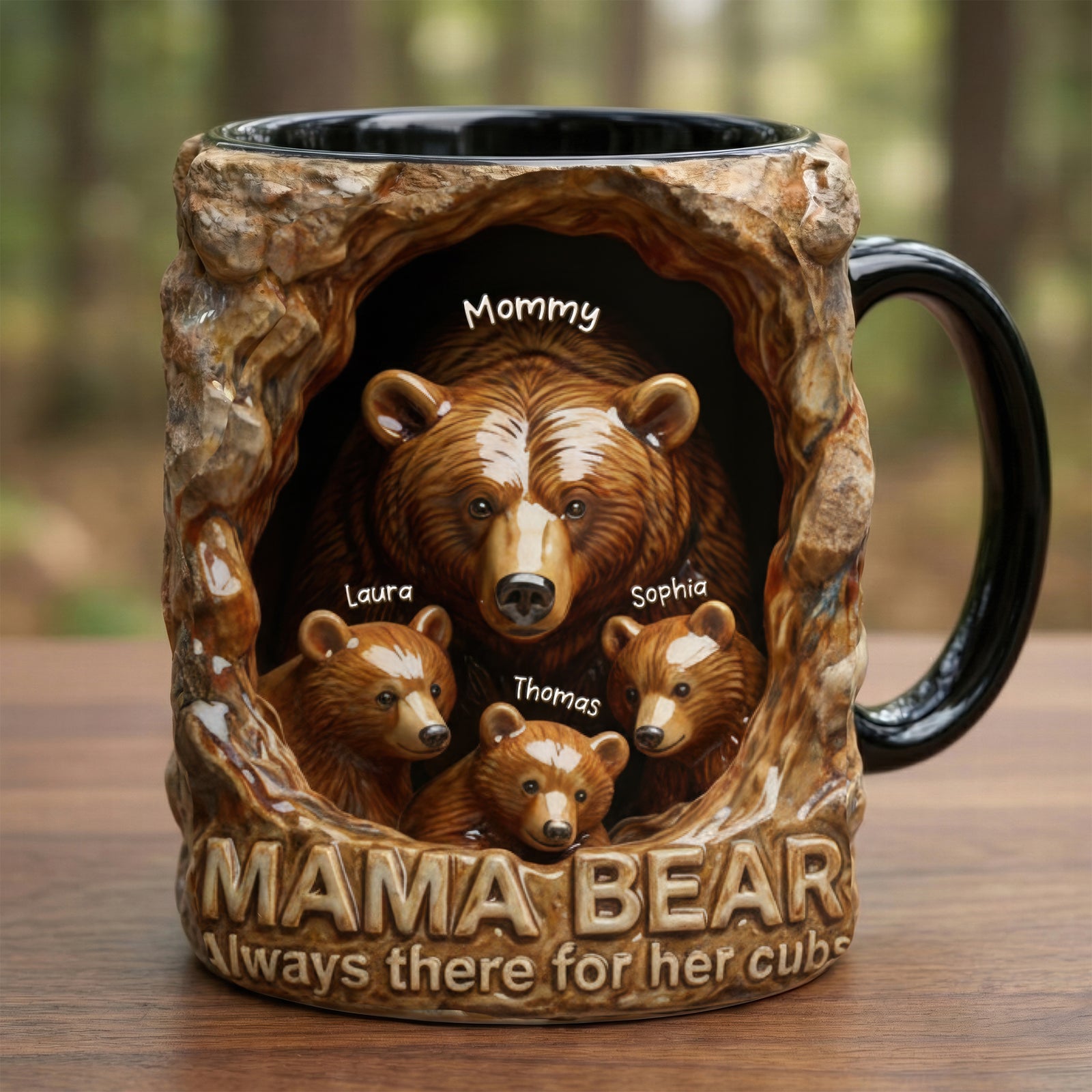 Mama Bear Cozy Nest Coffee Mug, Personalized Gifts For Mom 02qhqn280126-Homacus