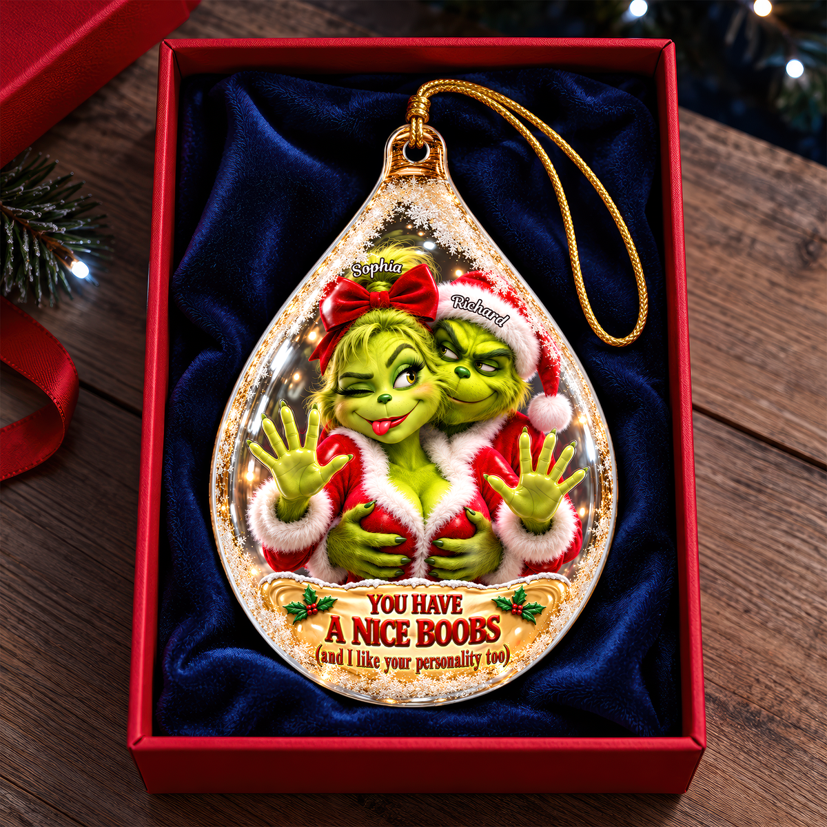 Furry Mischief Couples Acrylic Ornament - Personalized Christmas Gifts For Couples 07ohqn141026-Homacus
