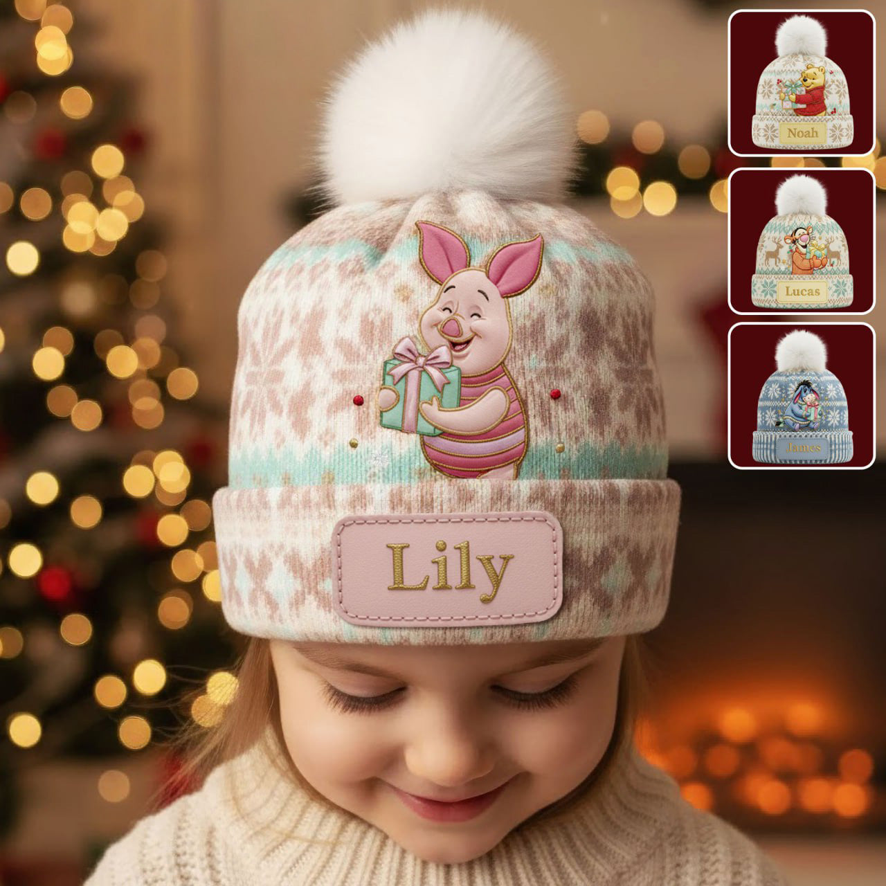 Cute Christmas Bobble Beanie Hat - Personalized Gifts For Loved Ones 04pgmg131025-Homacus