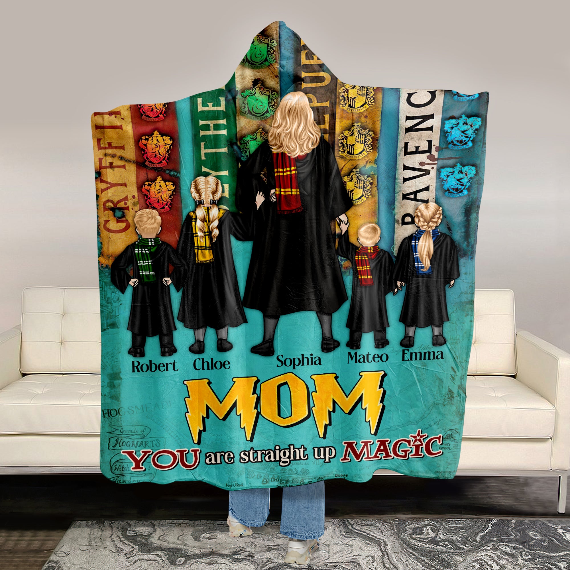 Personalized Gifts For Mom Wearable Blanket Hoodie You're Straight Up Magic 09HUDT190324TM-Homacus