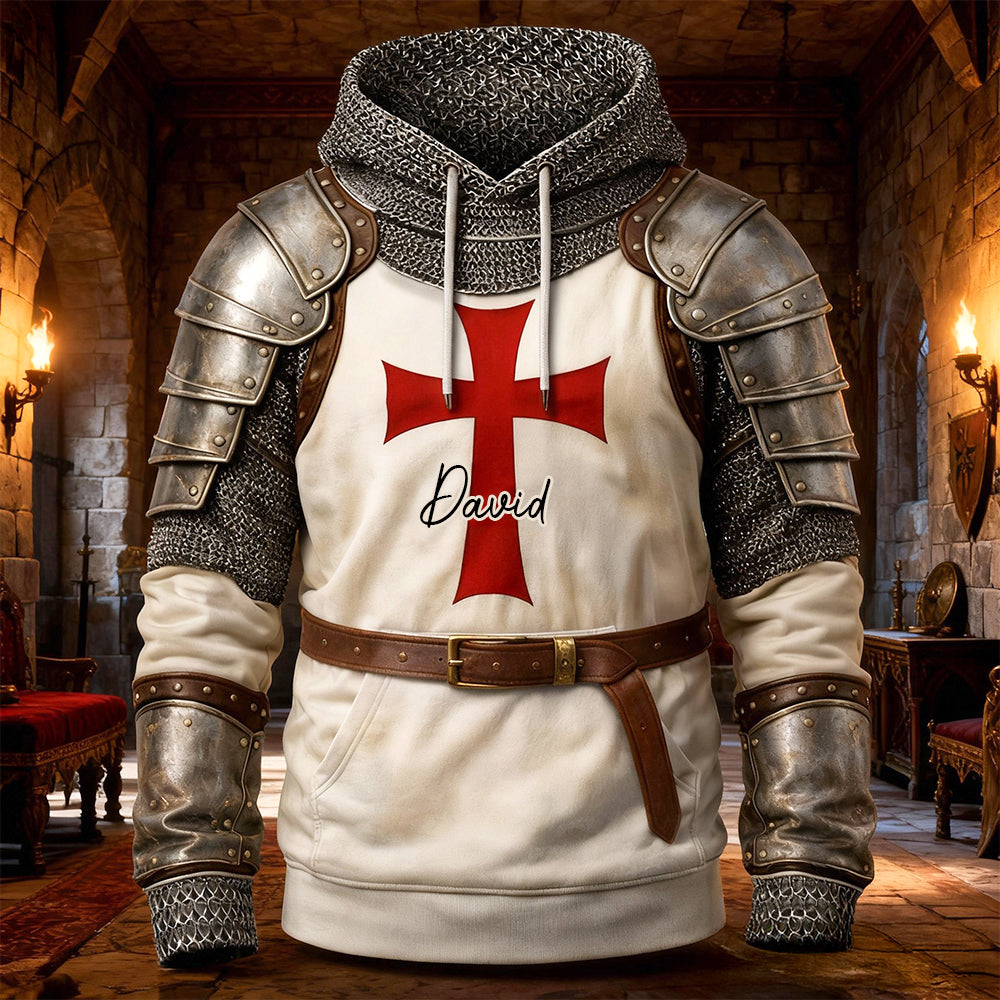 Knights Templar & Jesus 3D Hoodie - Personalized Gifts For Christians Warrior 01hutn271225-Homacus