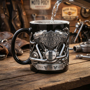 Best Biker Dad Ever Magic Mug - Personalized Gifts For Dad 03TGDH060526-Homacus