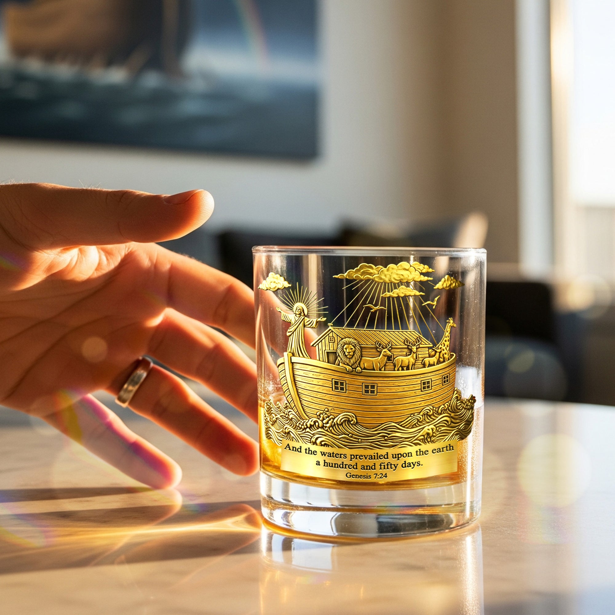 Jesus Personalized 11oz Round Whiskey Glass - Personalized Gifts For Family 01hymg140825-Homacus