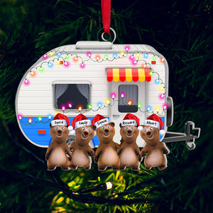 Personalized Gifts For Bear Family Acrylic Ornament, Camping Lovers 01acqn250924-Homacus