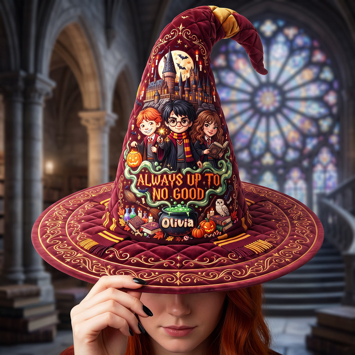 Epic High-Fantasy World Quilted Witch Hat - Personalized Gifts 03tyta120826